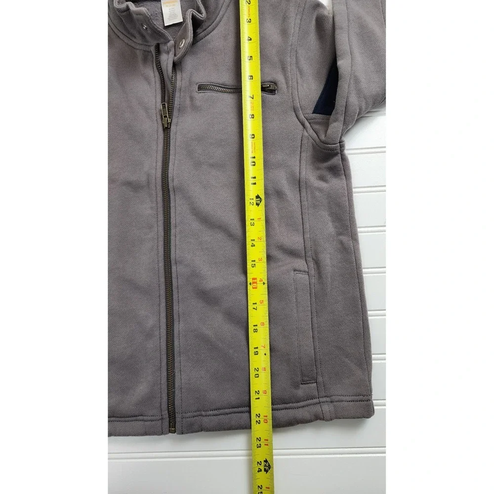 Gymboree Kids Boys Zip Up Jacket Gray Navy Stripe Size Medium or Size 7/8‎